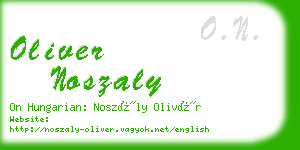 oliver noszaly business card